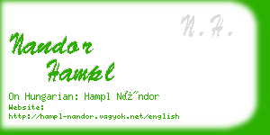 nandor hampl business card